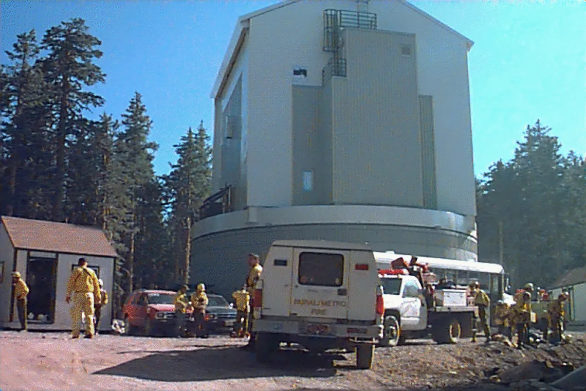 Firemen at Clark Peak