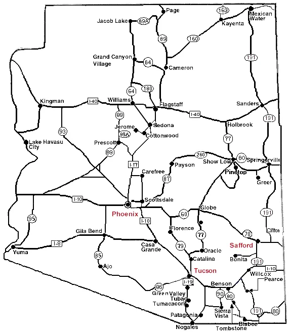 Map of Arizona